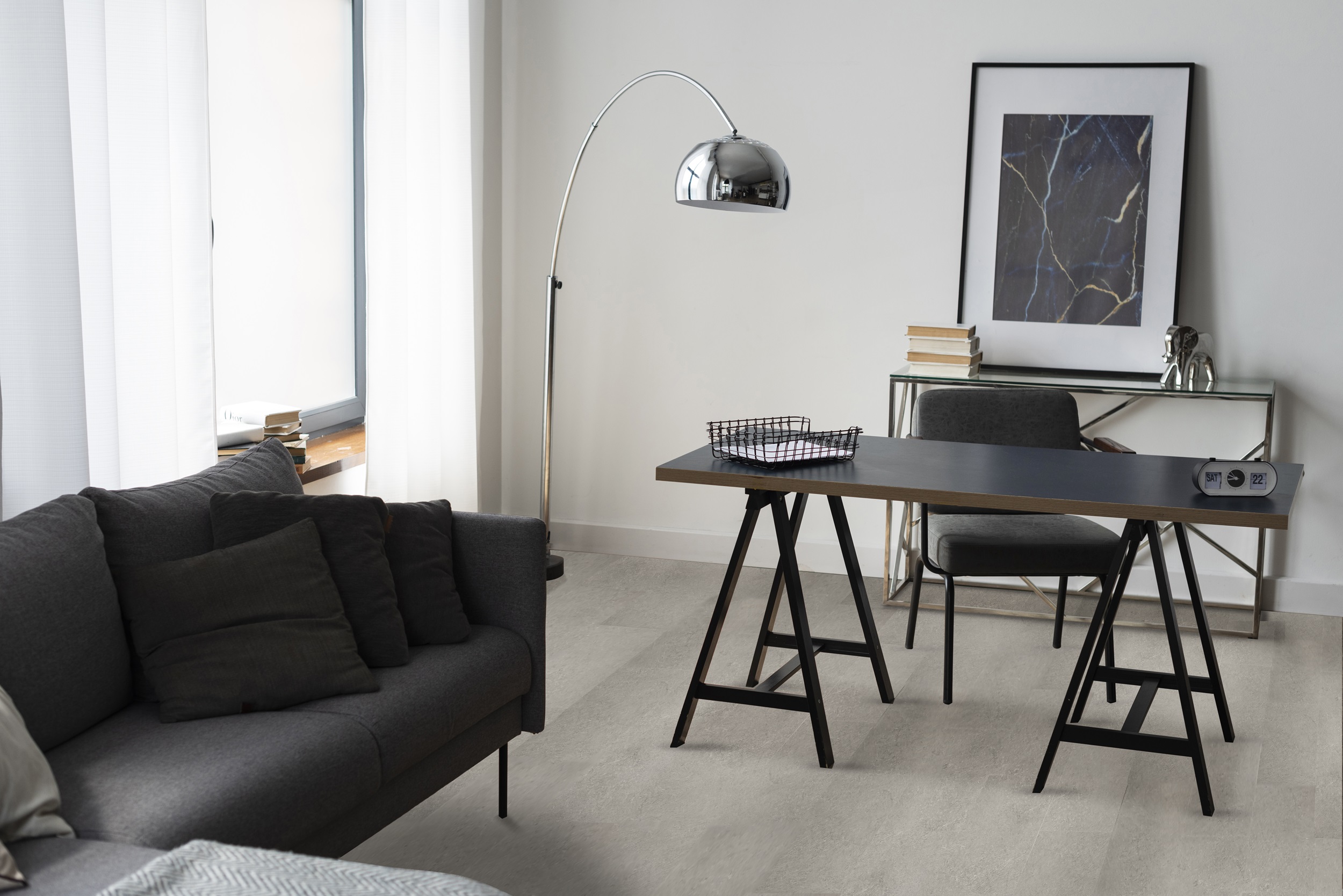SPC ламинат Dolce Flooring Pietra DF-107 Бетон Гриджио